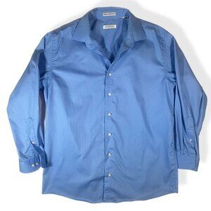 Kenneth Cole Mens Slim Fit Stretch Dress Shirt Light Blue Size 16 1/2 32/33